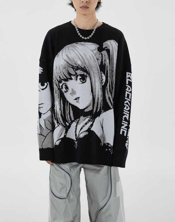 Anime Streetwear Knit Sweater