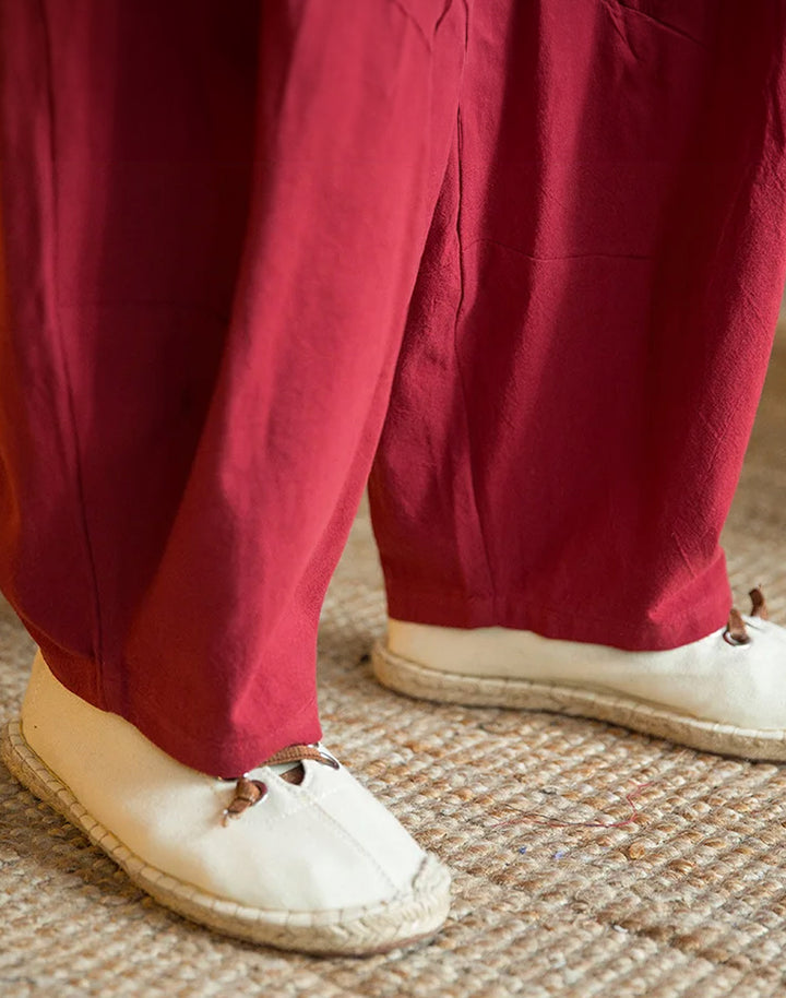 The fabric detail of Harajuku Harem Pants japanese style