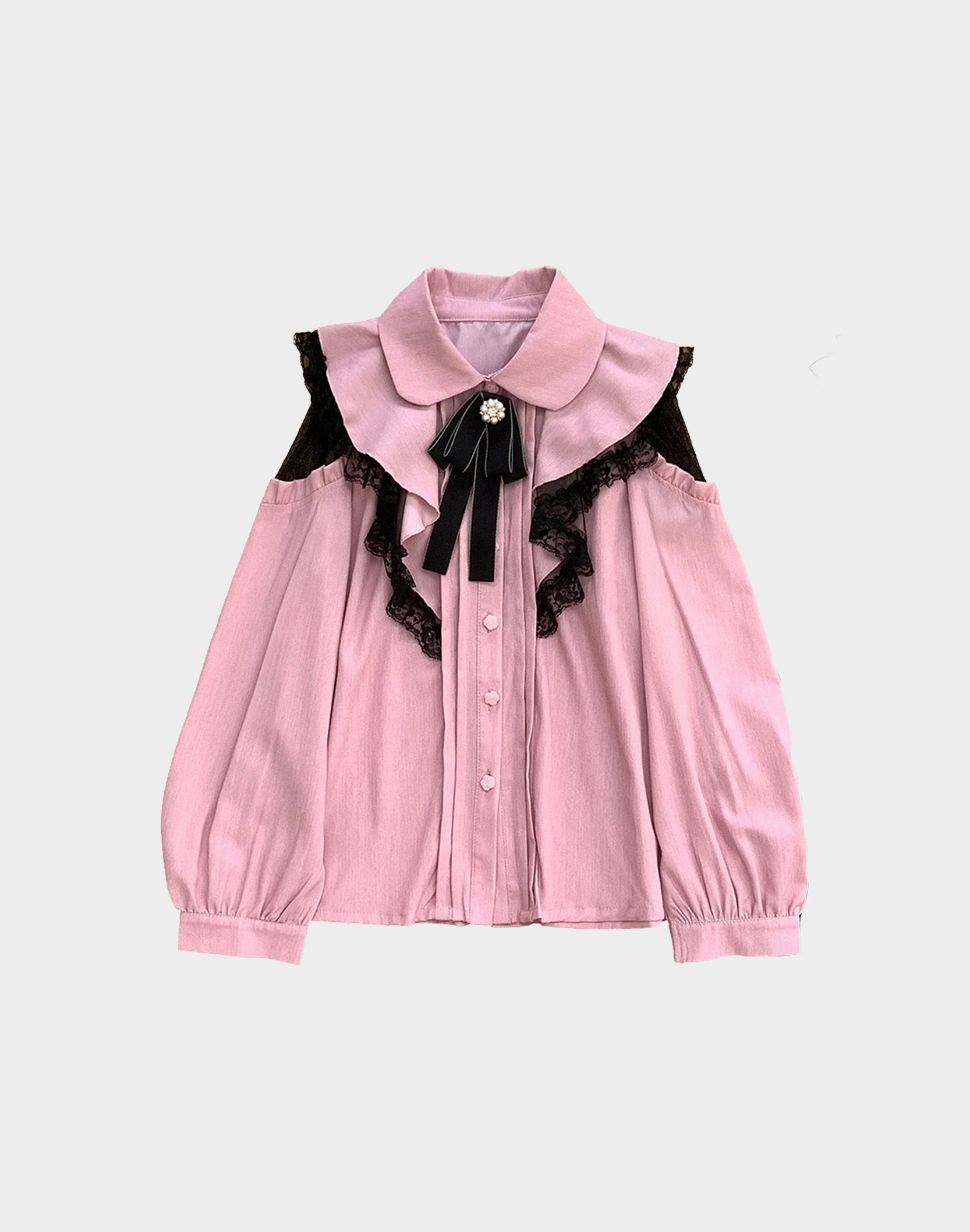 Jfashion Pink outlet Ruffle Blouse