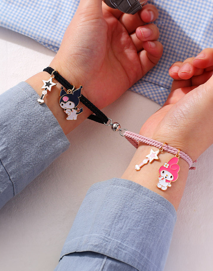 kawaii cute friendship bracelet on hand model