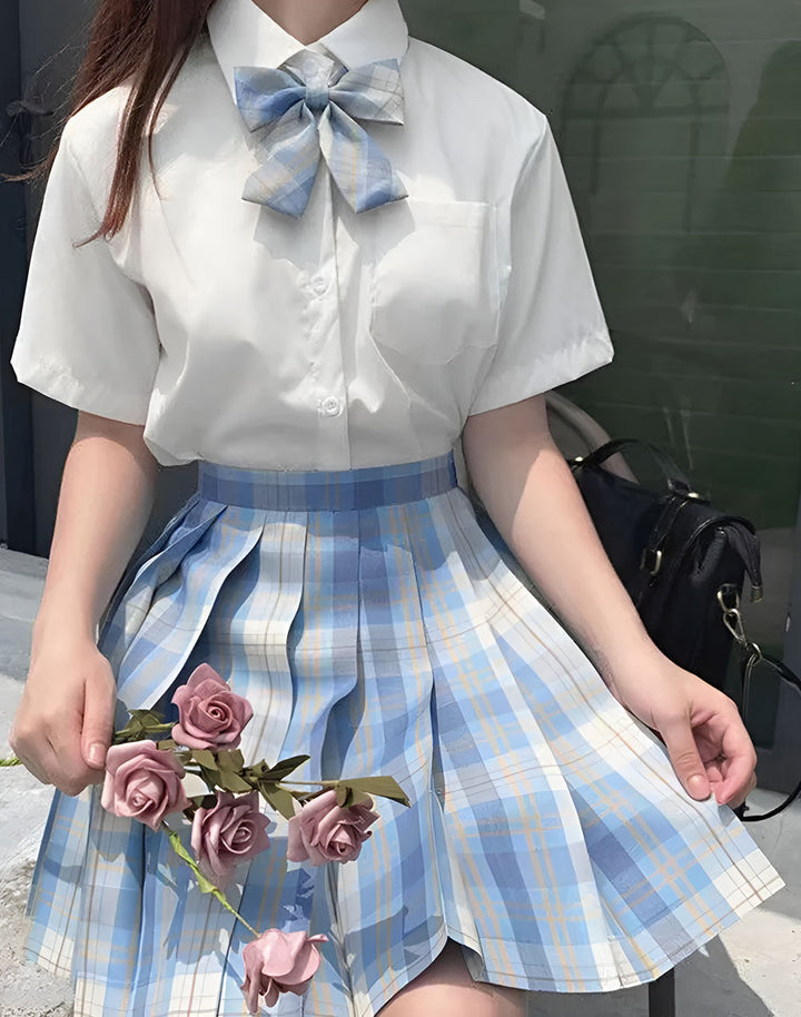a korean student holding roses