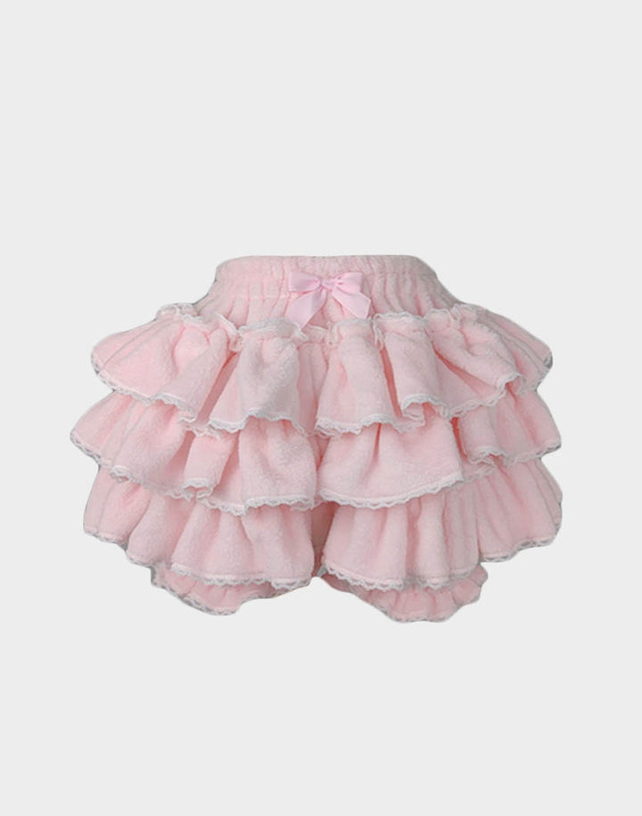 Kawaii Lolita Ruffle Skirt Pink - Street Kawaii