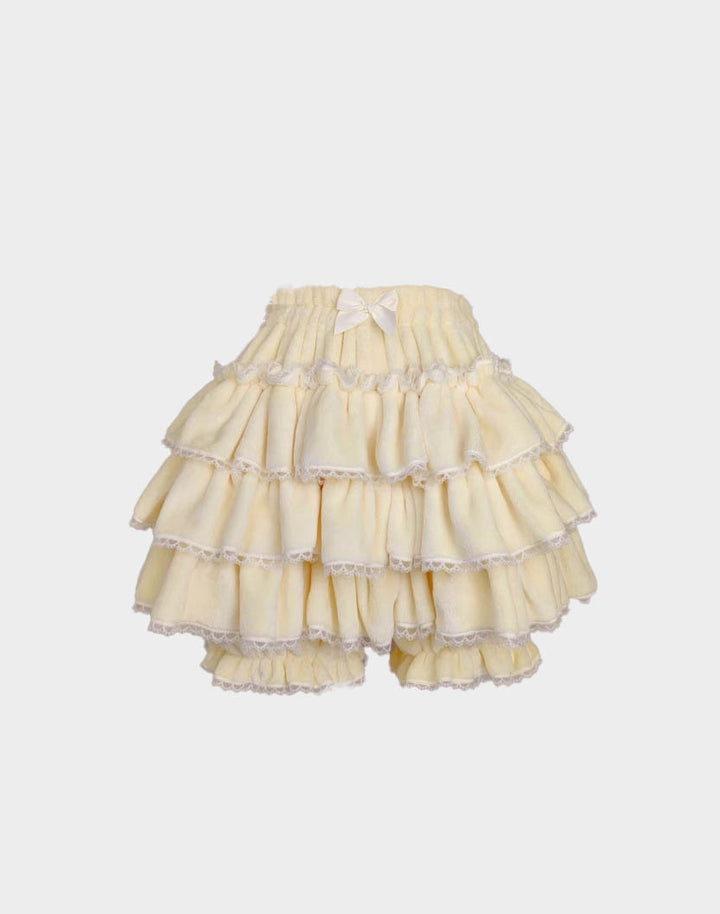 Kawaii Lolita Ruffle Skirt yellow