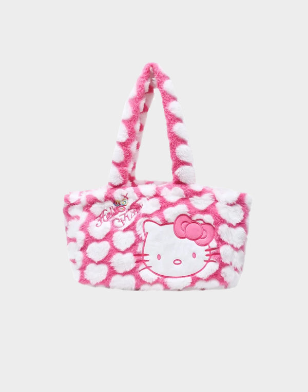 Kitty Kawaii Heart Pattern Fluffy Bag