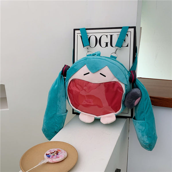 Hatsune Miku Cartoon Plush Bag