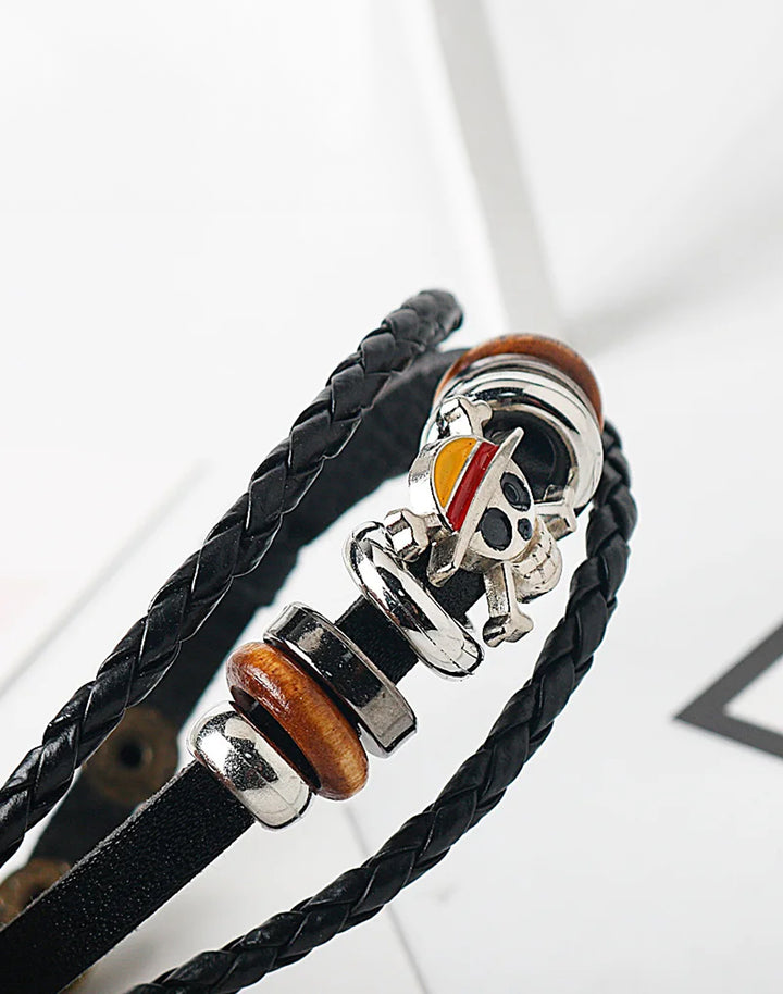 detail of The Pirate One Piece Anime Bracelet 