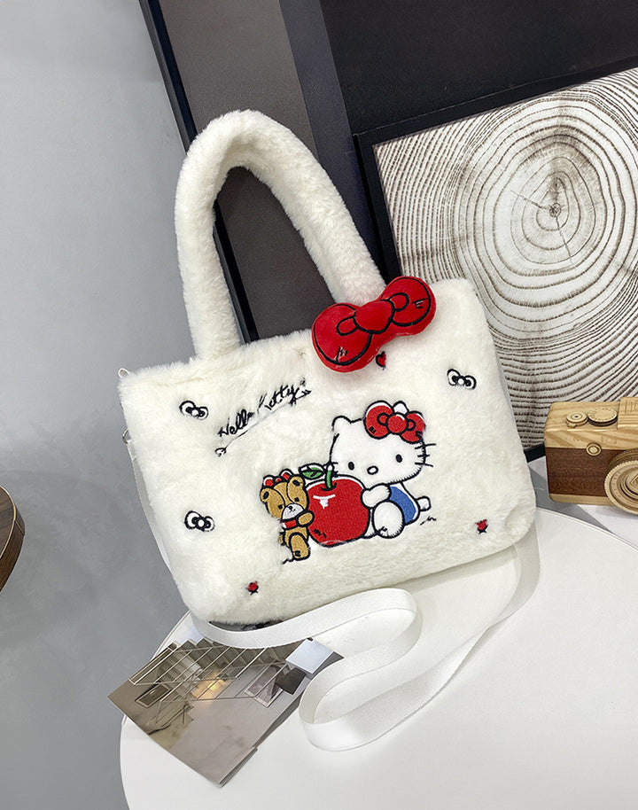 Image of Hello Kitty Sanrio Plush Handbag – Winter Fashion Essential