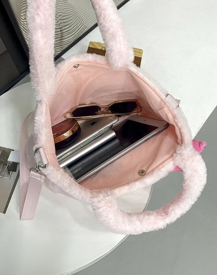 Items Fit in the sanrio fluffy plush handbag