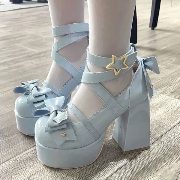 Mary Jane Heels With Bows