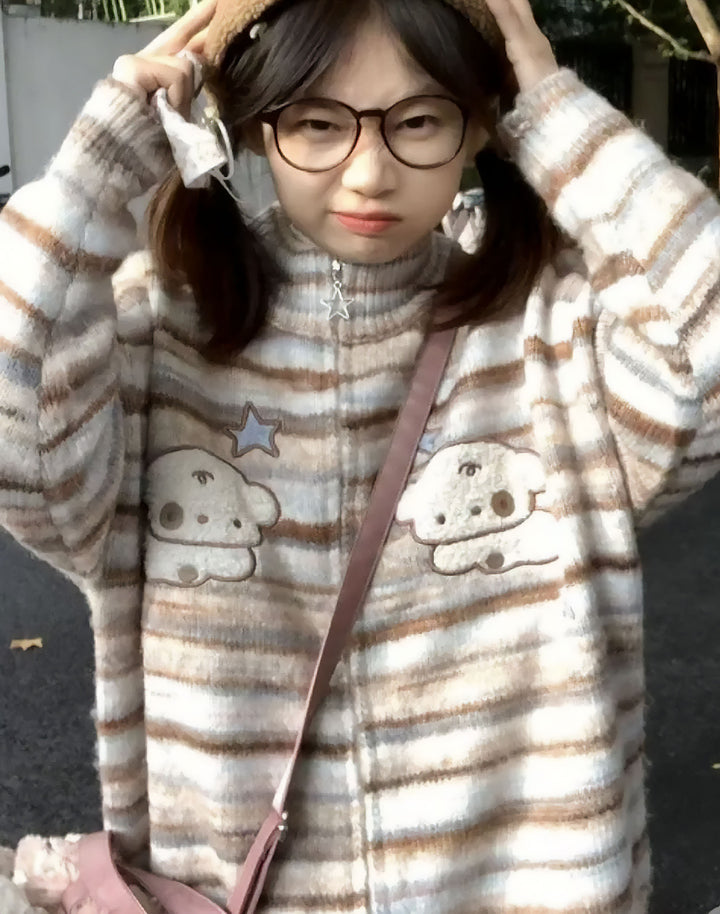 Model wearing Y2K Kawaii Sweater