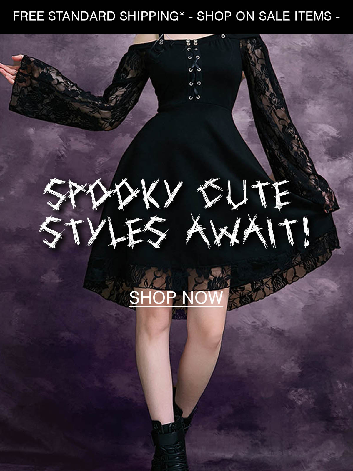 Mobile banner of Halloween Sale Goth Kawaii Fashion at Street Kawaii Harajuku J-fashion Online Shop