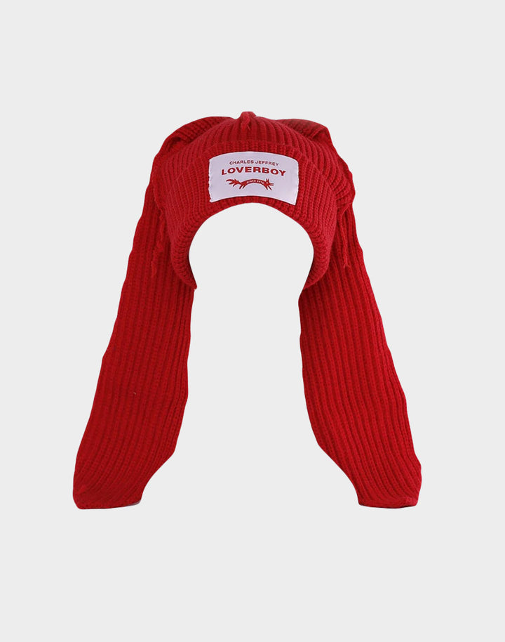 Red Bunny Ears Style Beanie, a playful and trendy accessory perfect for y2k style and kawaii fashion enthusiasts