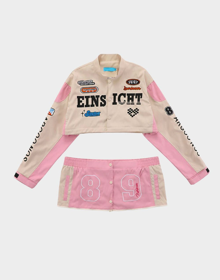 Pink Einsicht Detachable Racing Jacket - Street Kawaii